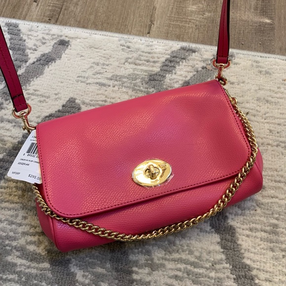 NWT Coach Crossgrain Leather Mini Ruby Crossbody Bag F34604 Dahlia - Picture 2 of 7